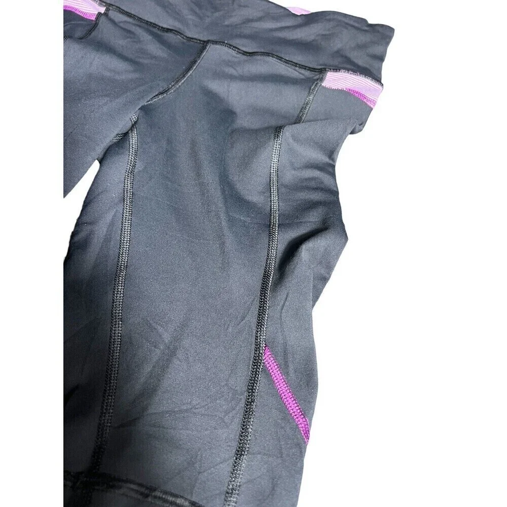 Lululemon Biker Shorts 11” Black Purple 4